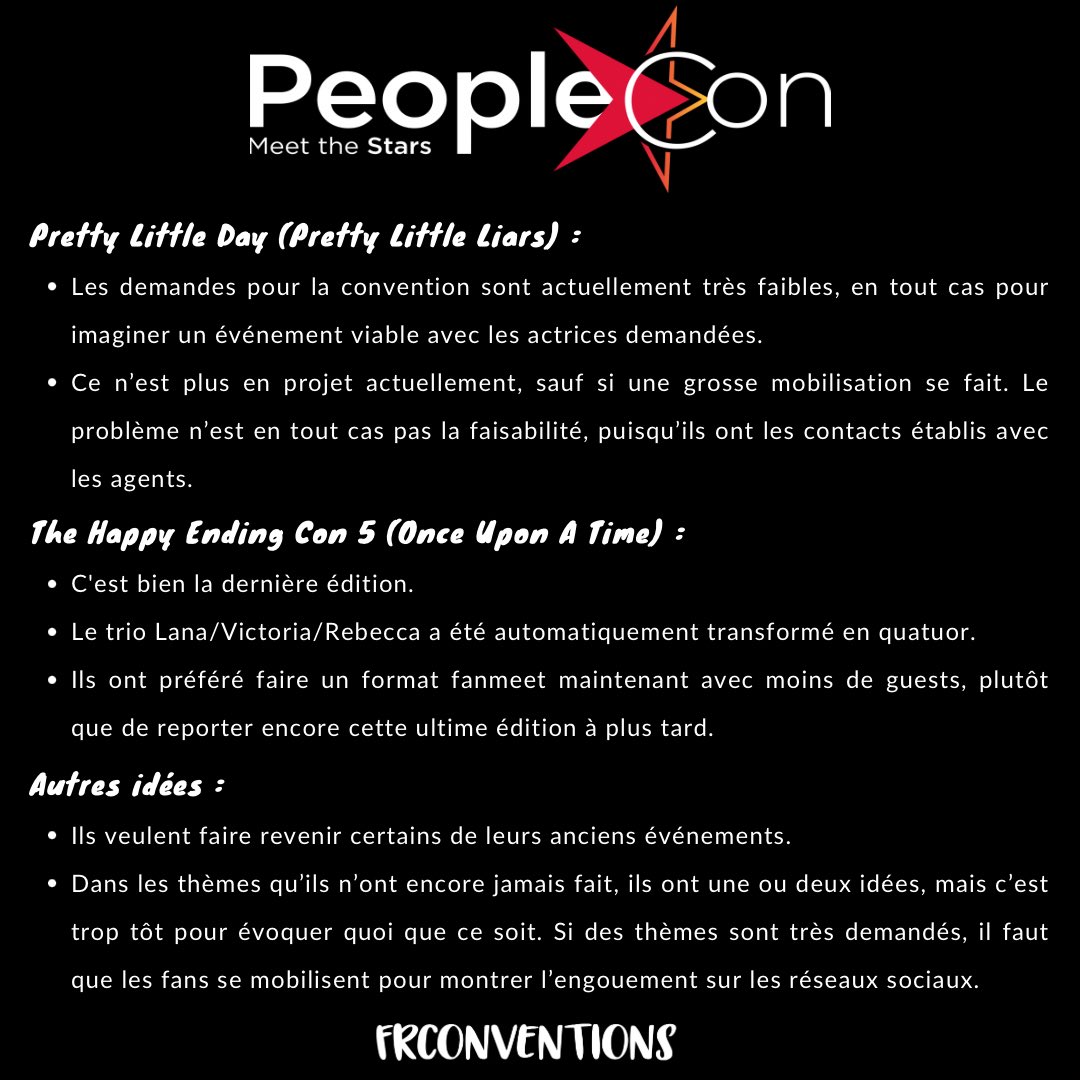 FrConventions's tweet image. Le #PLLDay, la #THEC5 et leurs futurs projets 👇