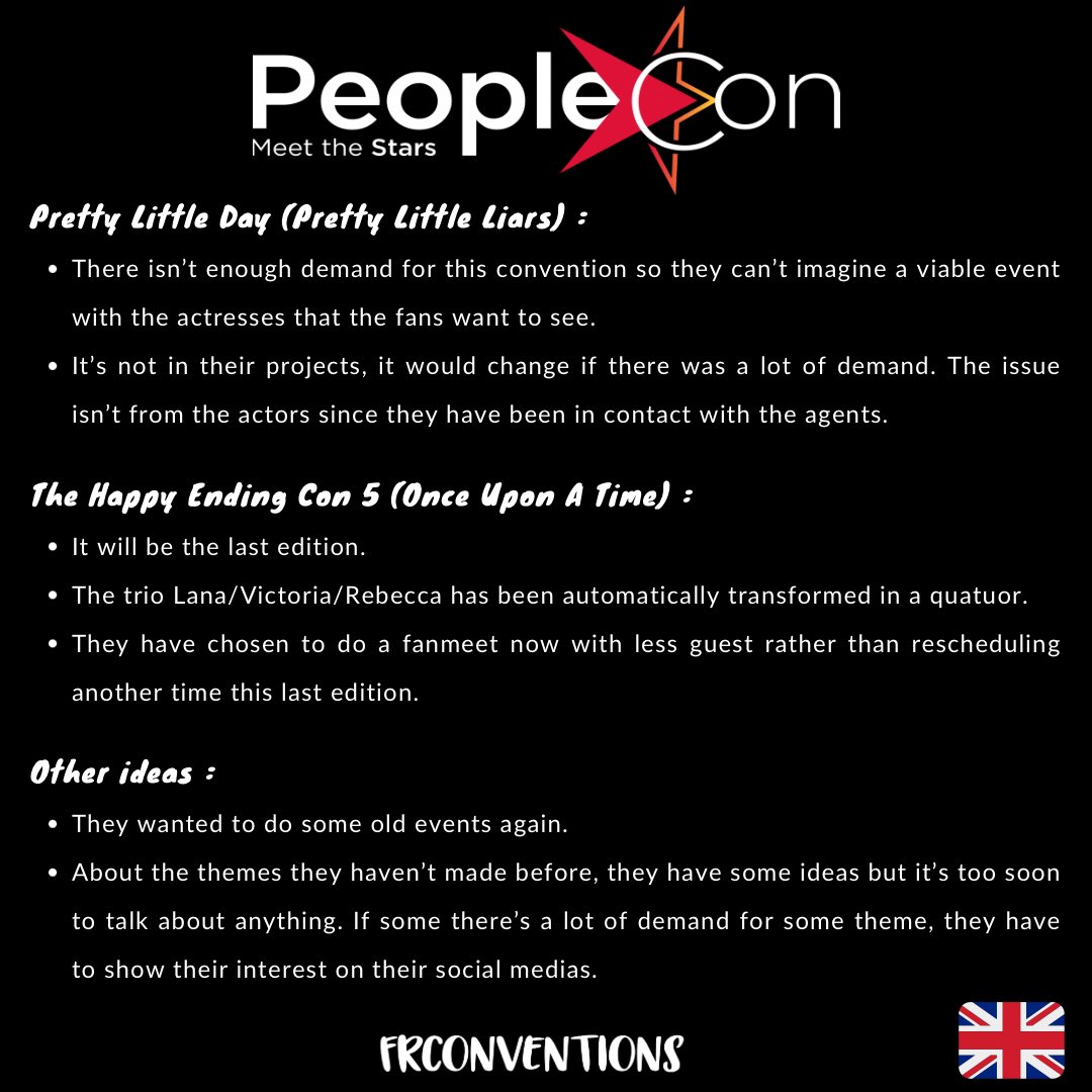 FrConventions's tweet image. Le #PLLDay, la #THEC5 et leurs futurs projets 👇