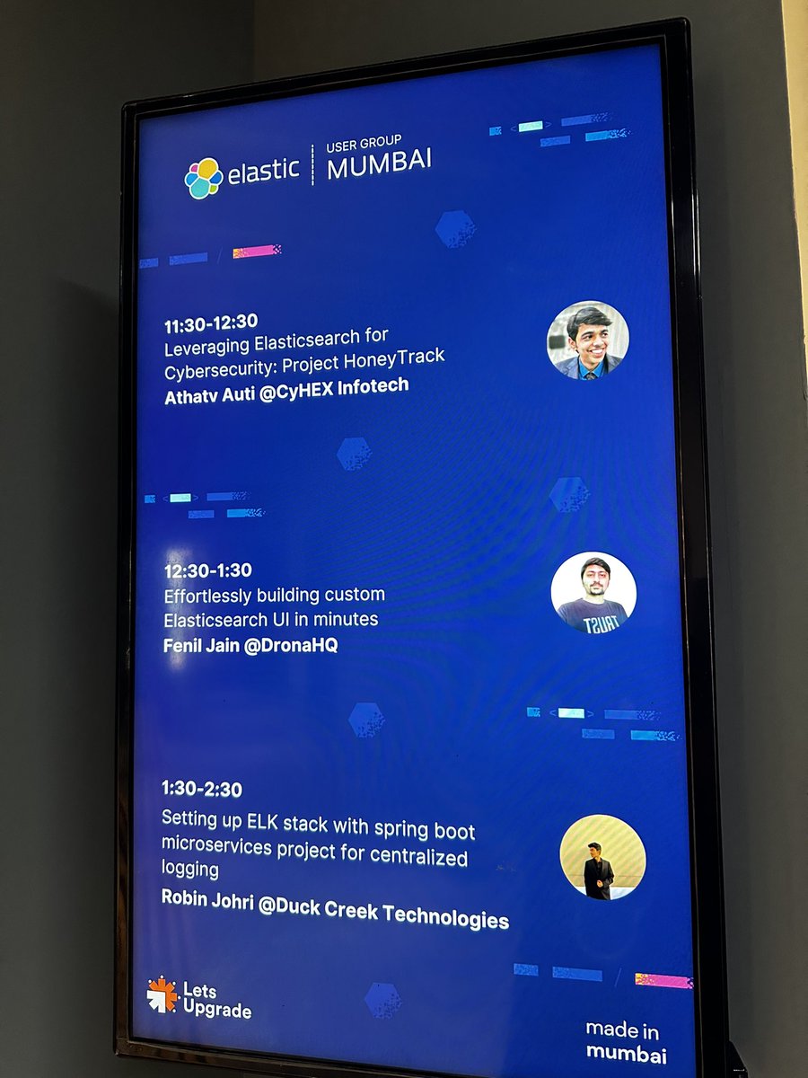 ElasticMumbai's tweet image. Started with the @elastic October Meetup Mumbai
Happy to host elastic enthusiasts for a day packed with learning and networking
#elastic #elasticsearch #Mumbai #developercommunity #community