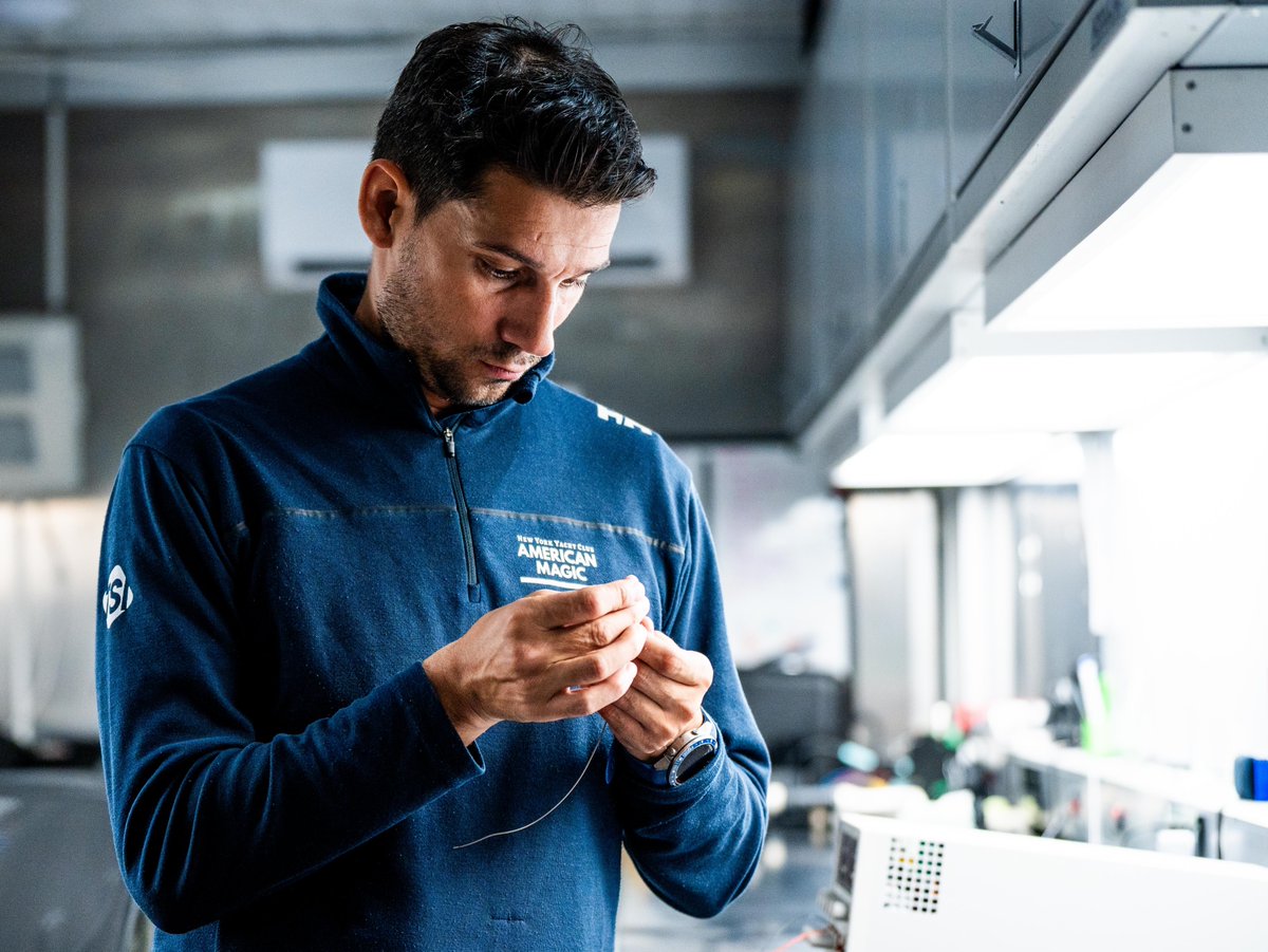 The Mechatronics team hard at work.⚙️ At the intersection of mechanical and electrical engineering, this department maintains the "moving parts" of the boat including onboard controls, foil actuation, and sail trim systems.

#AmericanMagic #AmericasCup #AC37 #Mechatronics