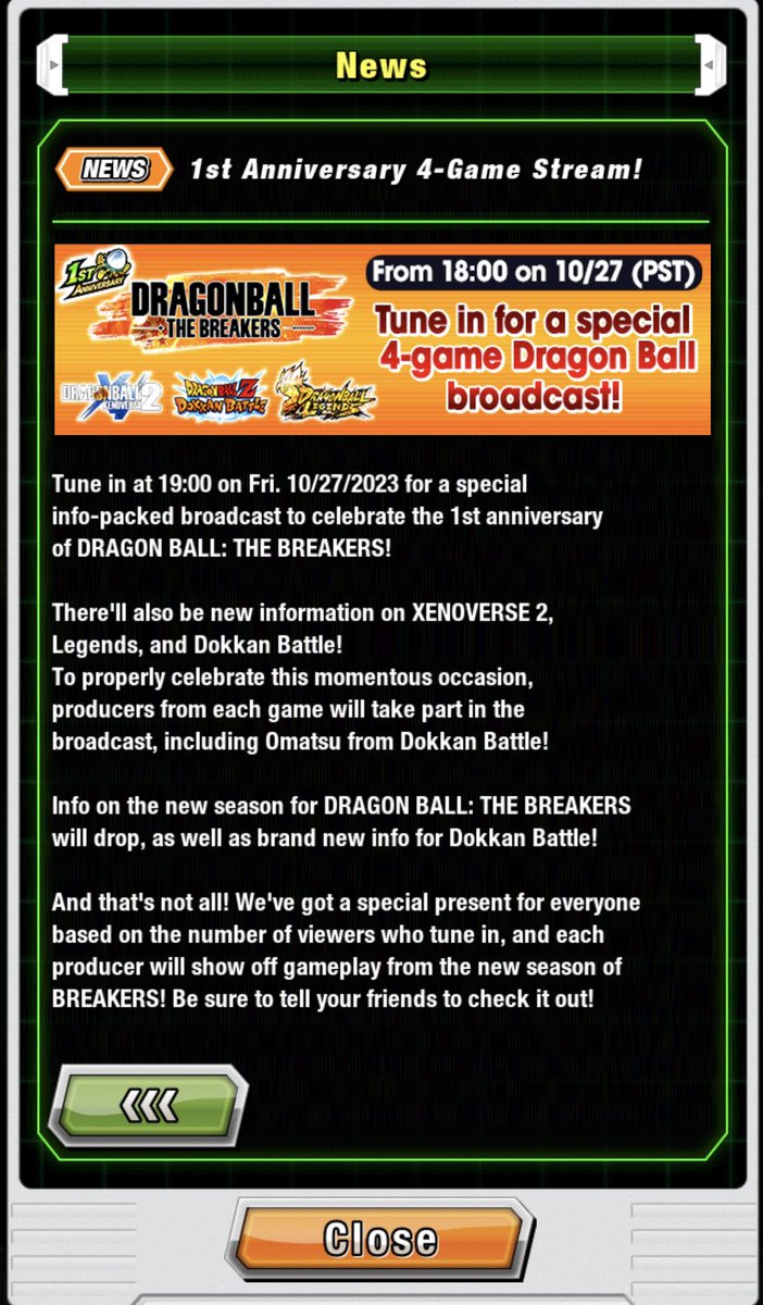 Part 2] DRAGON BALL: THE BREAKERS 1st Anniversary Producer