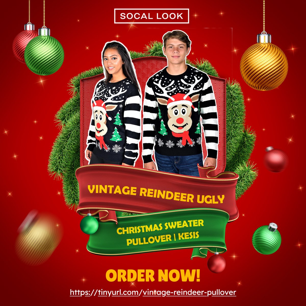 🎄 Rock your holiday style with our Vintage Reindeer Ugly Christmas Sweater Pullover! #festivalstyle #UglySweaterSeason #Reindeermagic 🎁 Share the warmth and join the jolly fashion frenzy today. 🎉👗#vintagechristmas #uglysweaterlove #kesis tinyurl.com/vintage-reinde…