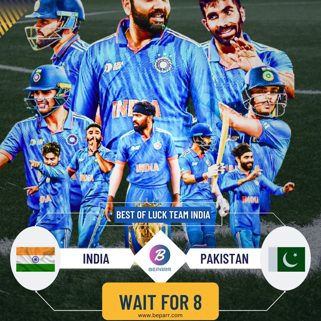 Beparr1's tweet photo. 🇮🇳🏏 Go Team India! 🇮🇳🏏

Today's the day we've all been waiting for! The adrenaline is pumping as we gear up to watch the epic clash between India and Pakistan in the World Cup match. 🌟

#TeamIndia #INDvsPAK #WorldCup #BleedBlue #CricketFever https://t.co/L0ADnyZoty