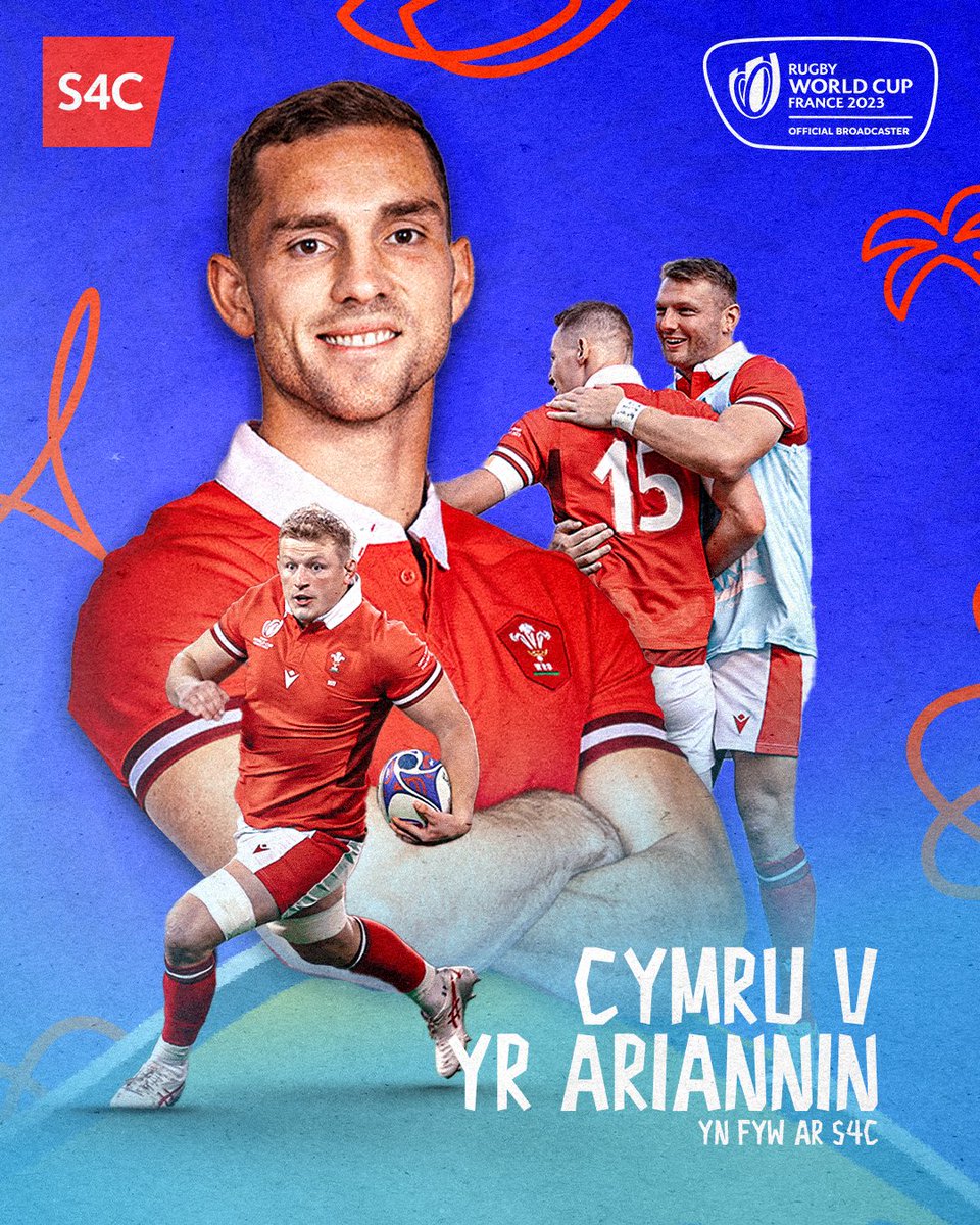 S4Cchwaraeon's tweet image. DIWRNOD Y GÊM! 🏴󠁧󠁢󠁷󠁬󠁳󠁿

C'mon Cymru! 👊

🏴󠁧󠁢󠁷󠁬󠁳󠁿 v 🇦🇷
📺 @s4c 
🕒 3.00pm

#RWC2023 #AllezLesRouges