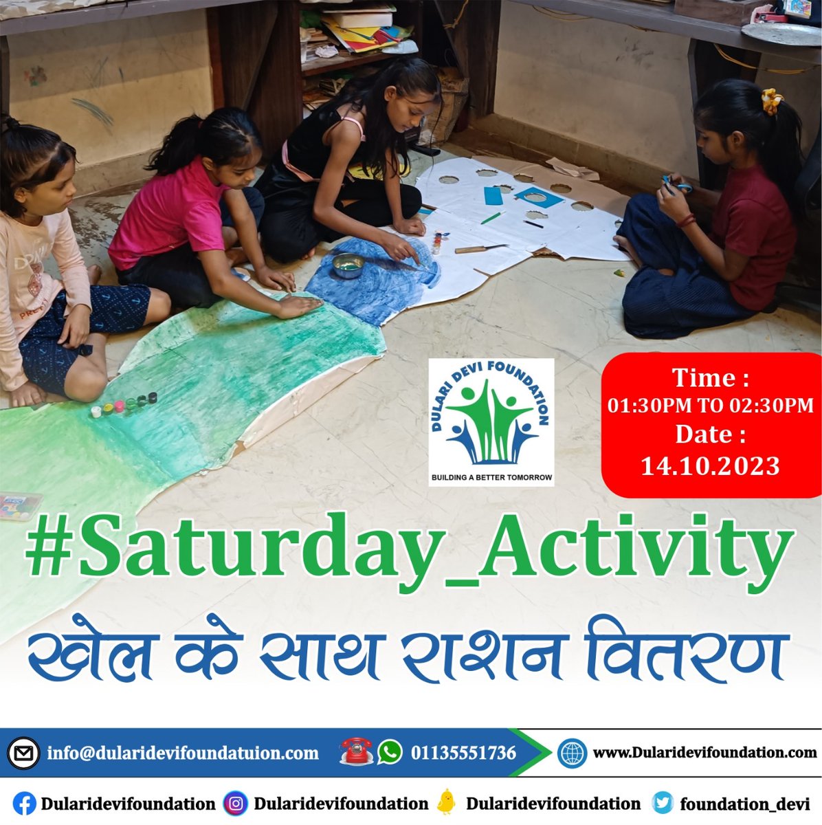 _PreetiPandey's tweet photo. @DulariDeviFoundation 
#अन्नपूर्णा_केंद्र 
#Saturday_Activity 
खेल के साथ राशन वितरण 

Let's work together to ensure that no one in our community goes to bed hungry. Your generosity can make a significant difference in the lives of those less fortunate. https://t.co/J9439WfnDV