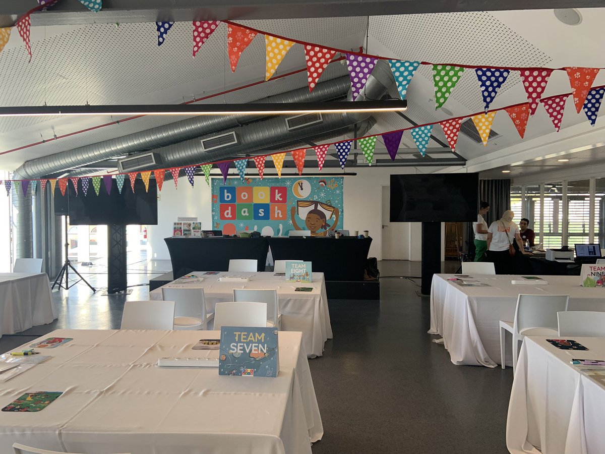sofiacozzo's tweet photo. Today I’m at a  @bookdash book sprint. Cape Town creative volunteers will make children’s books from start to finish in 12 hours. By 9pm tonight, 12 new print-ready, openly licensed books will be be in the world, ready for versioning into other African languages. https://t.co/7xTyl8x0CT