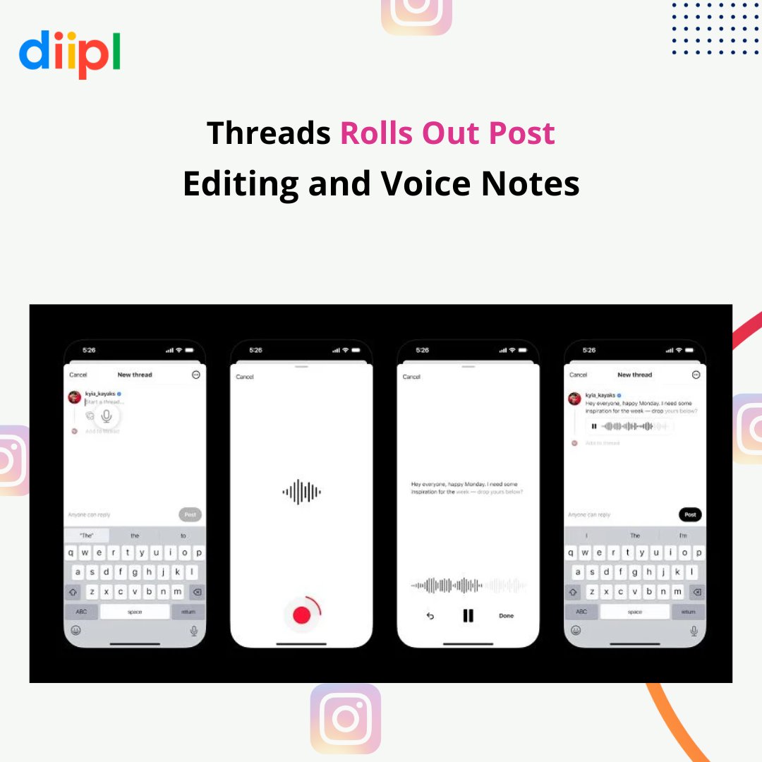 Diiplnetwork's tweet photo. One of the most requested features for Meta’s Twitter clone Threads is now rolling out, with users getting access to an edit option, which will enable you to edit your post for up to five minutes after publishing.
visit to know more>>https://t.co/kviYyYTKqK
#Instgrammarketing https://t.co/xELtpkaszB