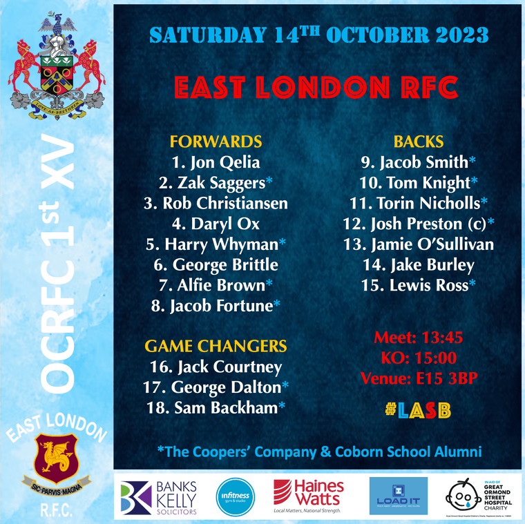 *1st XV Squad*
Saturday 14th October 2023
oldcooperiansrfc.com/news/1st-xv-sq…