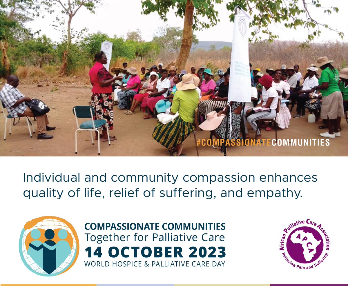 We join the global community to commemorate #WHPCDay23 & commit to continue building #compassionatecommunities where everyone with life-threatening illness accesses the #PalliativeCare that they need @WHO @WHO_Zimbabwe @AORTIC_AFRICA @DrLuyirika @zippyali @mcallaway_mary @whpca