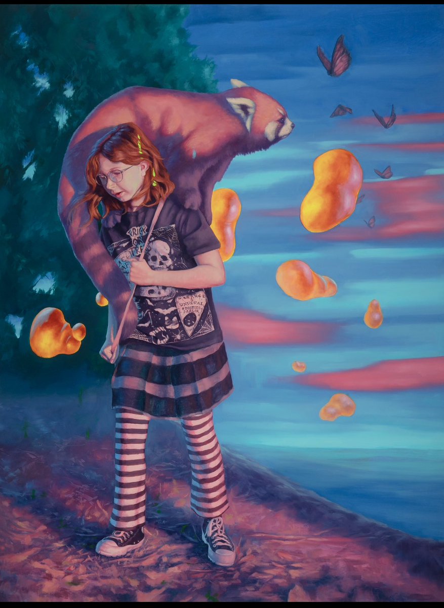 codwhyyyArt's tweet photo. Hi #latinxcreate #LatinesCreate 

I’m a Mexican-American artist focusing on imaginative realism.
I love to paint animals, people, and magical emotions coming to life. https://t.co/SISAcMlhf1