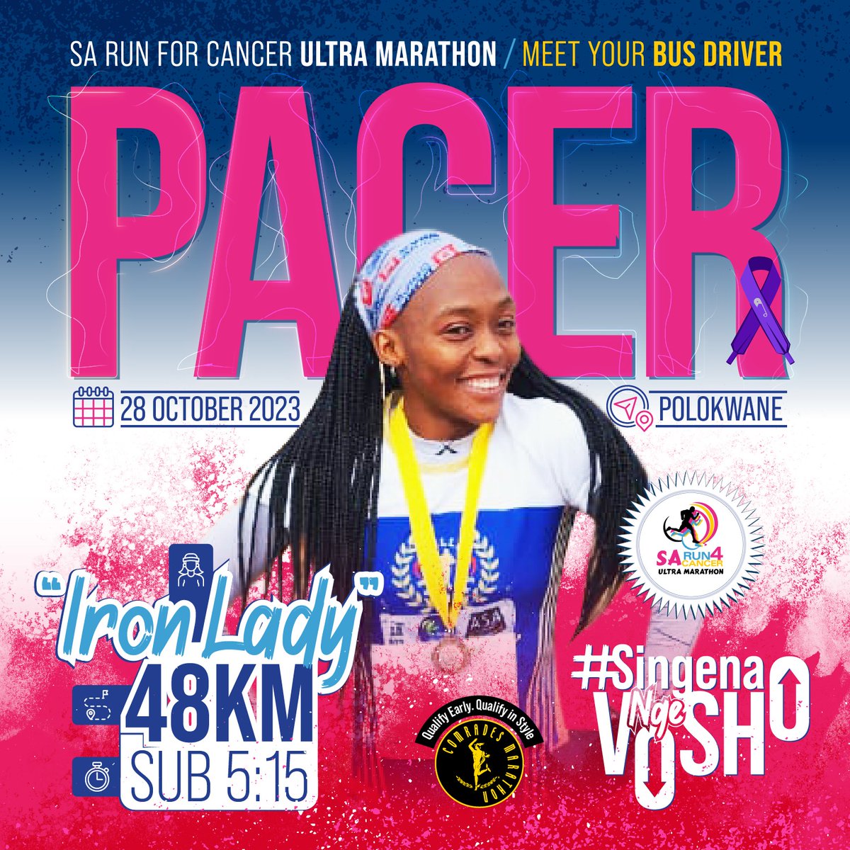 nomsachingowe's tweet photo. Meet @sa_run4cancer Ultra Marathon Pacer #MnandiBus #IronLady #BK #Rocky
Register here for the Marathon https://t.co/FKt9zDJowb #run4cause #run4cancer #BreastCancerAwarenessMonth #ultramarathon #comradequalifier
#RunningWithTumiSole #runner https://t.co/2W9RudU0Tx