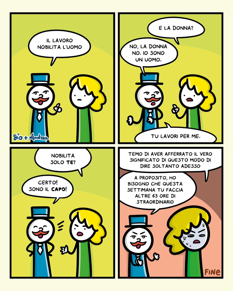 Il lavoro nobilita l’uomo e basta