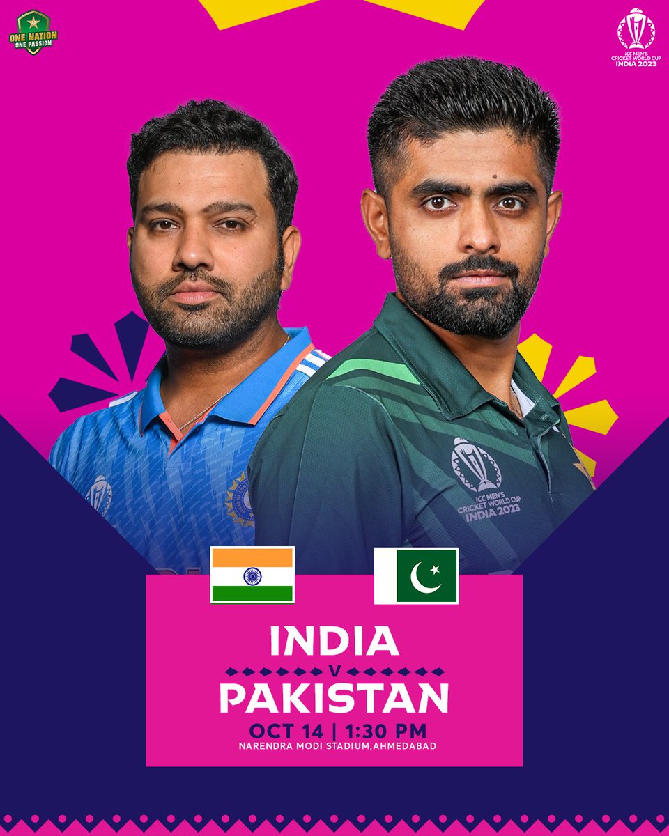 The countdown is on ⌛

🏟️ Narendra Modi Stadium, Ahmedabad
🆚 India 🇮🇳
⏰ 1:30 PM PKT

#INDvPAK | #DattKePakistani | #WeHaveWeWill