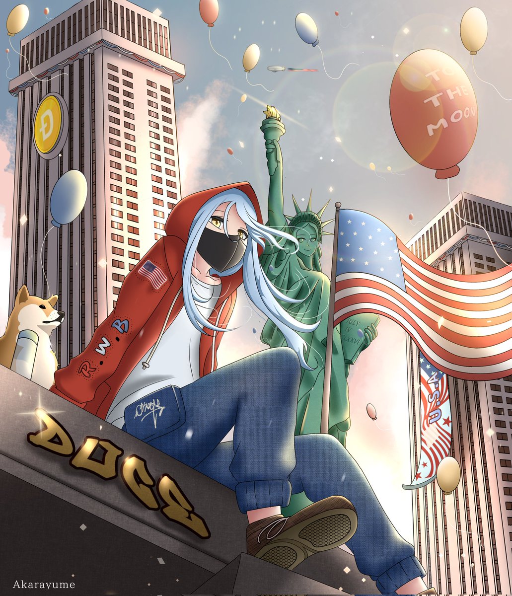 akarayume's tweet image. Good morning!
Finally I was able to submit my entry to the Red White Blue @StielHugh contest 🇺🇲
This is my art with anime style

Use handdrawn to complete this work💯
And I included WIP for this art🥰🙏 thank you so much for the opportunity

#NFTs #NFT #NFTContest #AkarayumeVerse