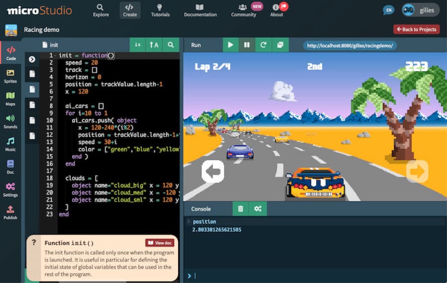 softapps's tweet image. ¡Aprende a programar y experimenta con el motor de juegos online y gratuito #microStudio!
Está basado en la nube, así que ¡no necesitas descargar ni instalar programas para comenzar!
¡Aprovéchalo para crear tus propios #juegos y divertirte! 🕹️😀
➡️ softandapps.info/2023/10/06/mic…