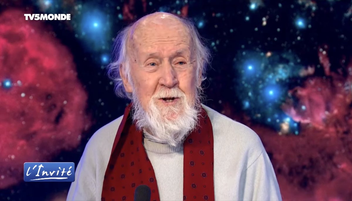 PatrickSimonin's tweet image. Hommage à l’immense astrophysicien québécois #HubertReeves qui vient de disparaître avec la rediffusion aujourd’hui de sa dernière émission #Linvité sur @tv5monde comme un ultime message d’espoir à une humanité en péril #Québec #Reeves