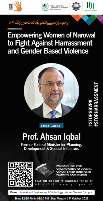 PakistanYpdc's tweet photo. Empowerment begins with education. Join our seminar in @UONoffical where we'll delve into ways to educate, raise awareness &amp; take action against harassment and gender-based violence
Chief Guest: @betterpakistan 
🗓 16th October 2023⏰2:30 PM - 2:30 PM
📍 UET Lahore Narowal Campus https://t.co/Mi1QUGAWOI