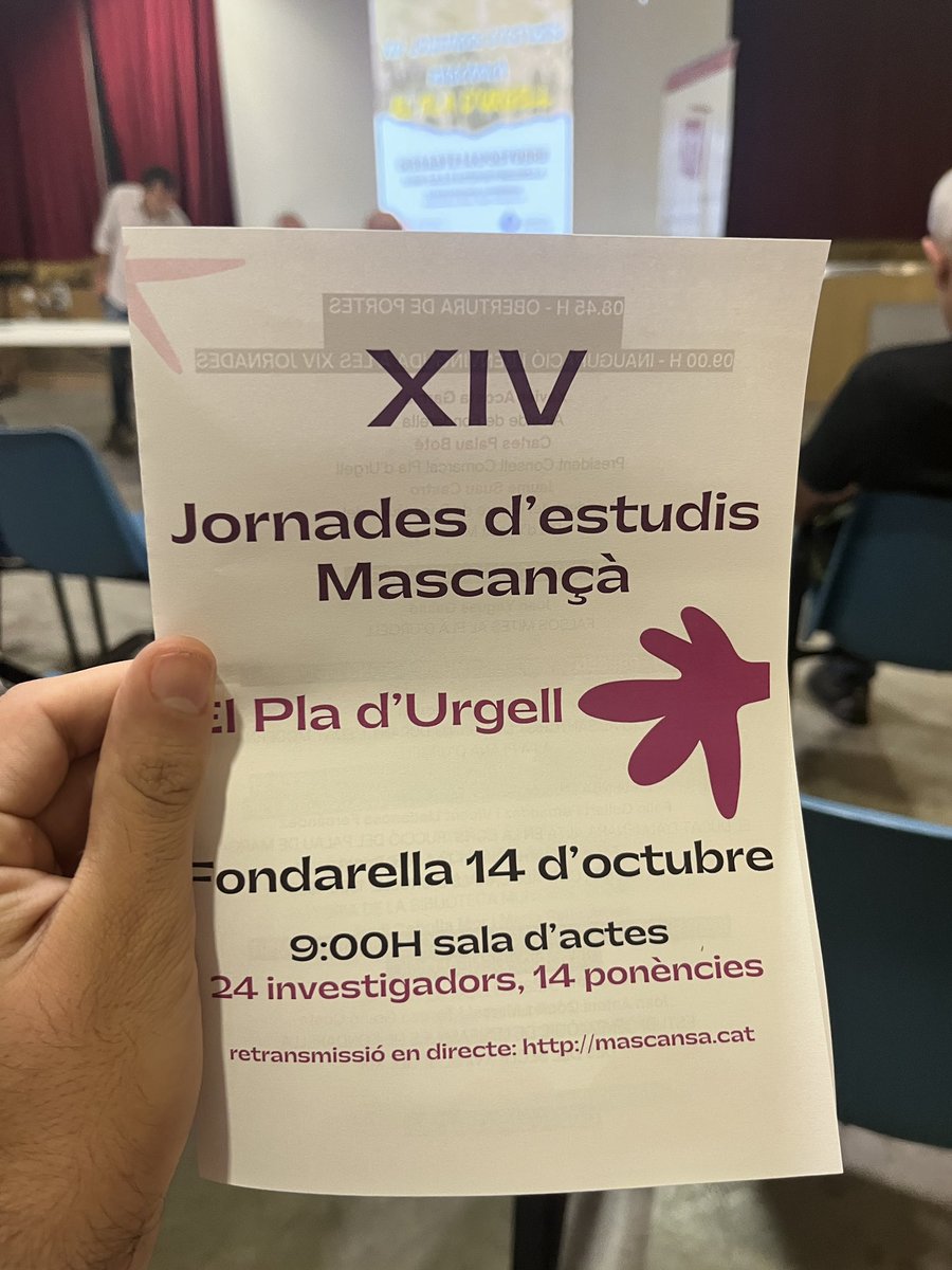 MascanPladUrgel's tweet photo. Comencem les XIV Jornades d'Estudis del Pla d'Urgell, enguany a Fondarella.

🧵 Obrim fil on anirem informant de les diferents ponències al llarg del matí. Seguiu-nos per no perdre-us cap detall! https://t.co/C0Mo1hzSIO