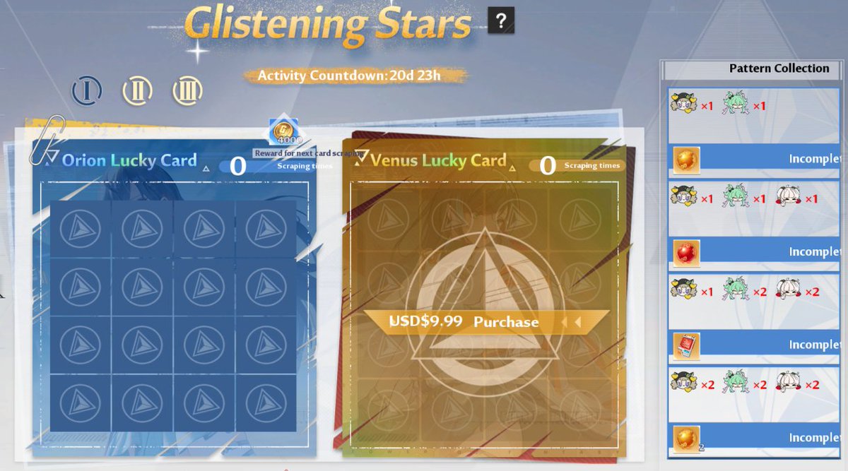 [Global]

Scratch card event

Source: ©_Alter

[Subject to change]
#ToF #TowerofFantasy