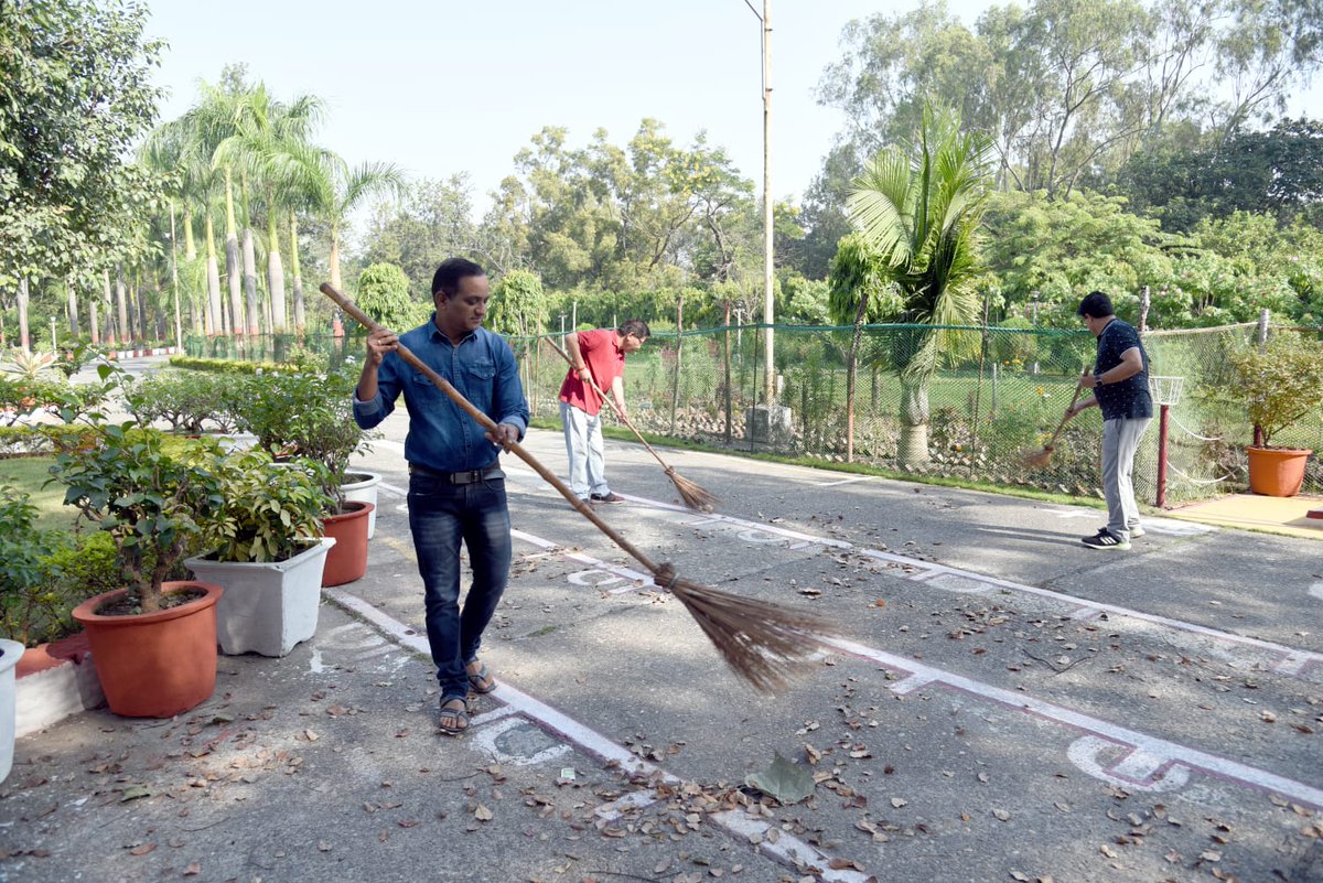 Shramdaan activity undertaken by the Director and Staff at CSIR-IIP as a part of the Swachata hi Seva campaign today.