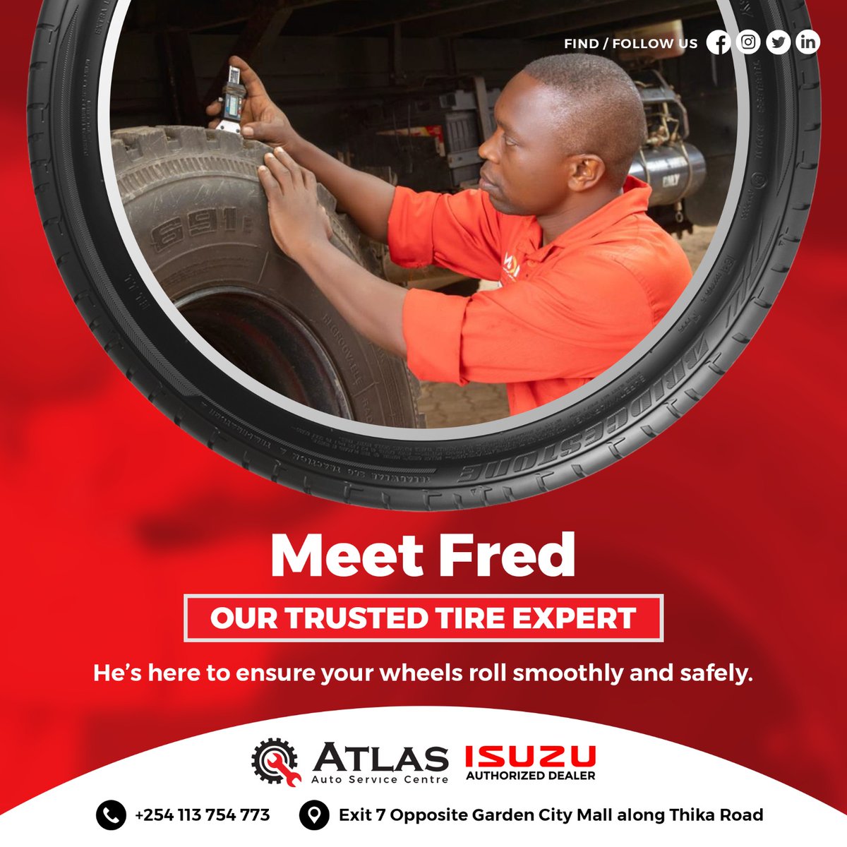 Meet Fred, Our Tire Whisperer! 🚗🔧 Fred, our trusted tire expert, is here to ensure your wheels roll safely and smoothly. With his expertise, your journey will always be a smooth one. Say hello to Fred! 👋🏁 #howcanwehelp #TireExpert #WheelSafety #MeetTheTeam #SmoothJourneys