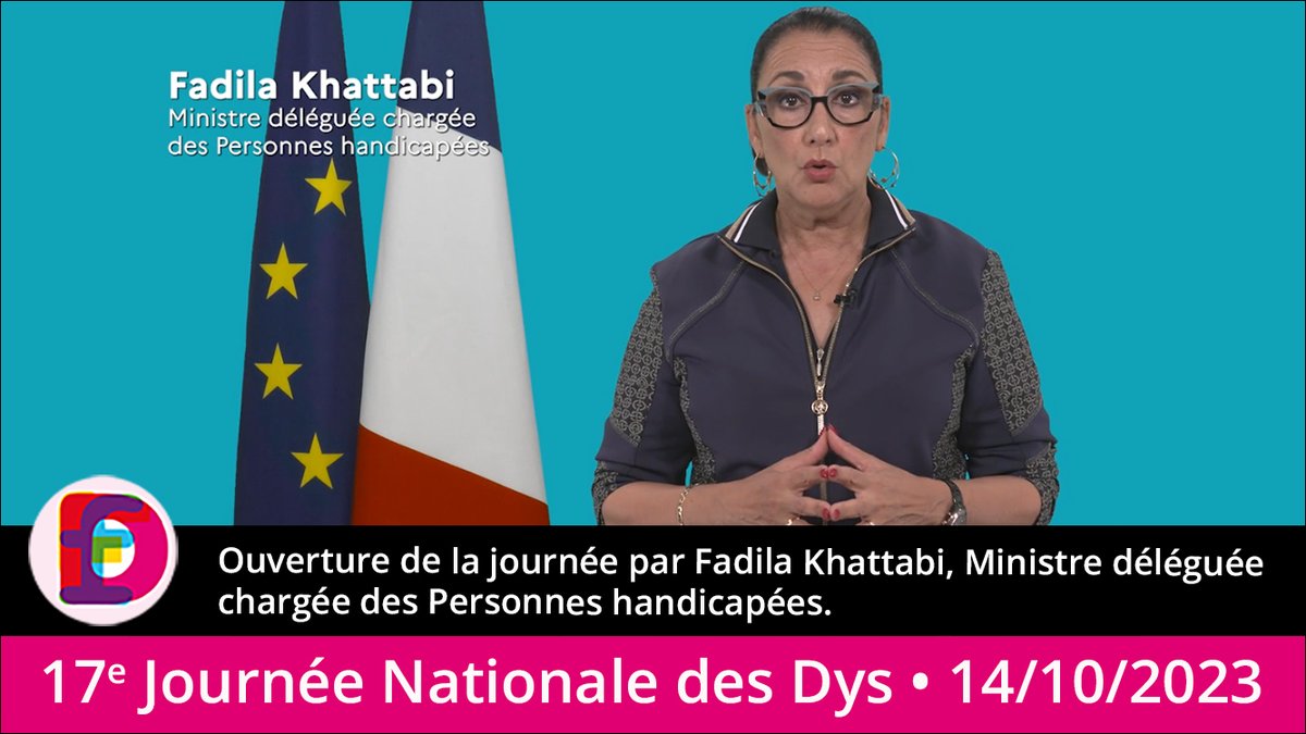FFDys (@ffdysfrance) on Twitter photo Ouverture de la journée: <a href="/fadila_khattabi/">Fadila Khattabi</a> Ministre déléguée chargée des Personnes #handicapées
#jndys2023 #orientation #dys #Handicap
PROGRAMME de la journée sur ffdys.com/14-octobre-202… Ouverture de la journée: <a href="/fadila_khattabi/">Fadila Khattabi</a> Ministre déléguée chargée des Personnes #handicapées
#jndys2023 #orientation #dys #Handicap
PROGRAMME de la journée sur ffdys.com/14-octobre-202…