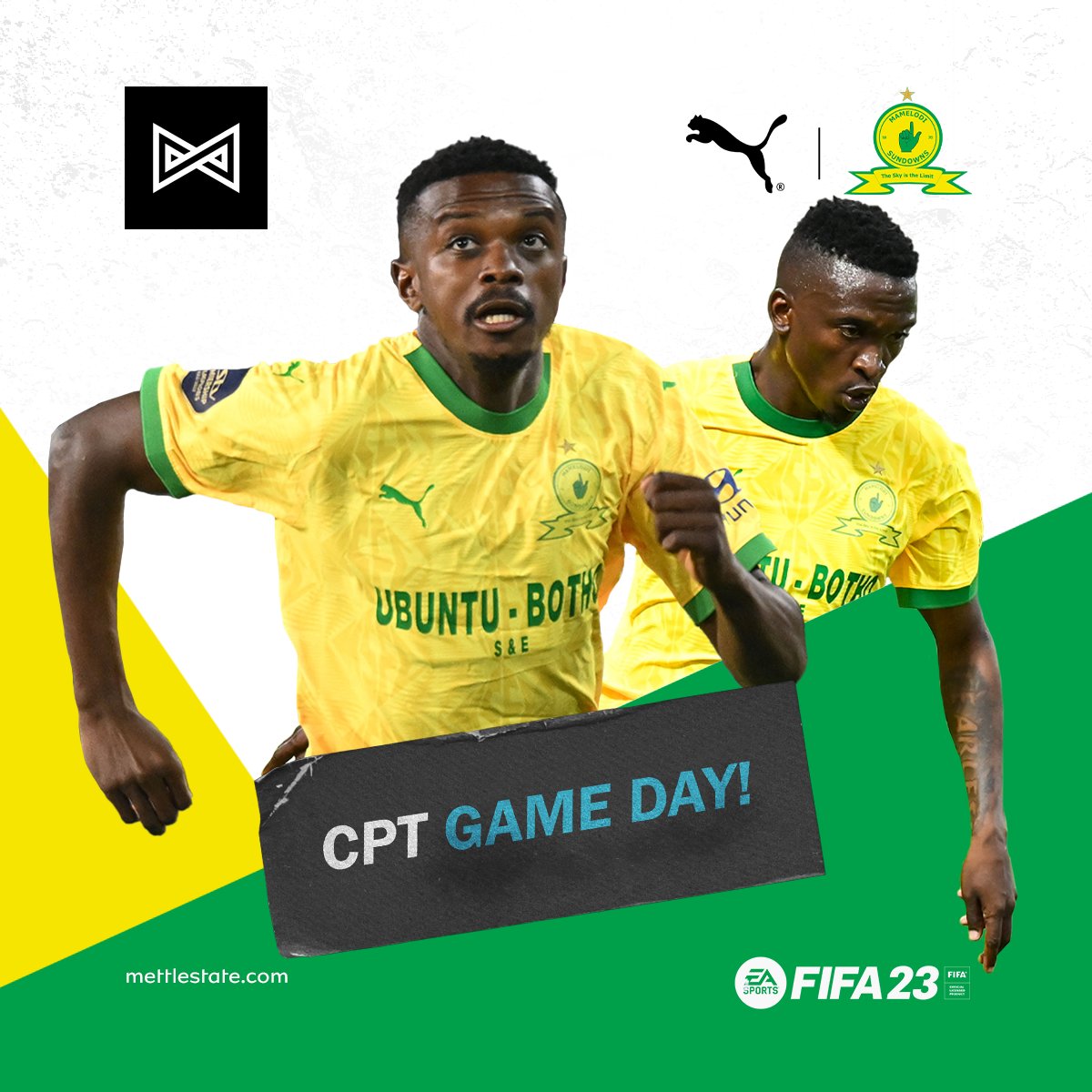 It's Game Day Champions! ⚽🤩

Good luck to all of the champions taking part in the Mamelodi Sundowns Championship offline qualifiers taking place in Cape Town today! 🍀

<a href="/Masandawana/">Mamelodi Sundowns FC</a> <a href="/SundownsLadies/">Mamelodi Sundowns Ladies Team</a>

The Sky is the Limit 💚💛

#FIFA23 #Sundowns