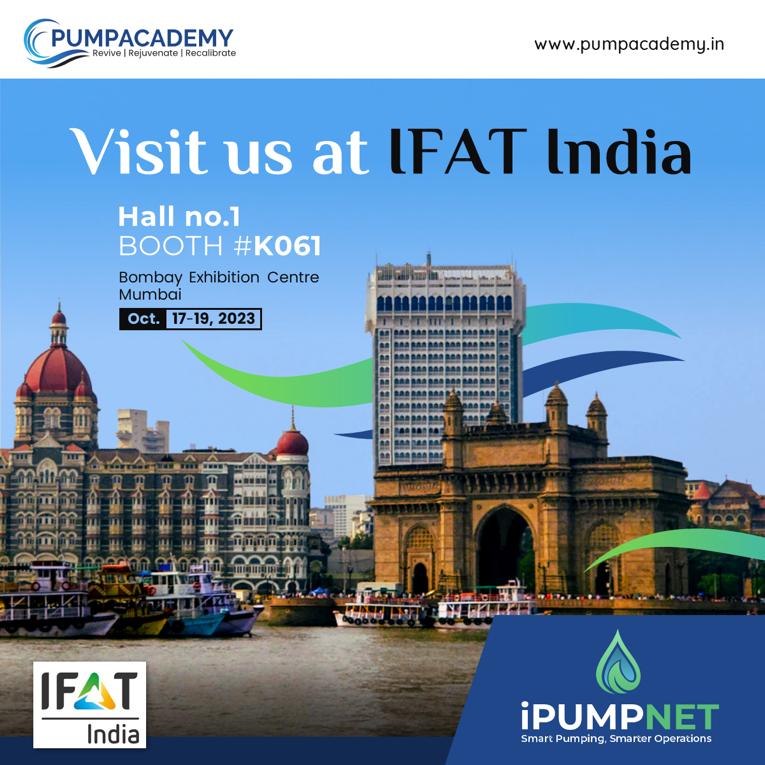 PumpAcademy's tweet photo. Visit #IFAT India (17-19 Oct 23), Bombay Exhibition Centre @PumpAcademy (Booth K-061, Hall.1) to see #iPUMPNET-innovative technology for optimizing Water Pumping Stations
#water #watermanagement #pumping #pumpsolutions #pumpoptimization #pumptechnology #pumpsystems #iiot #ai https://t.co/bB4oBaCNkV