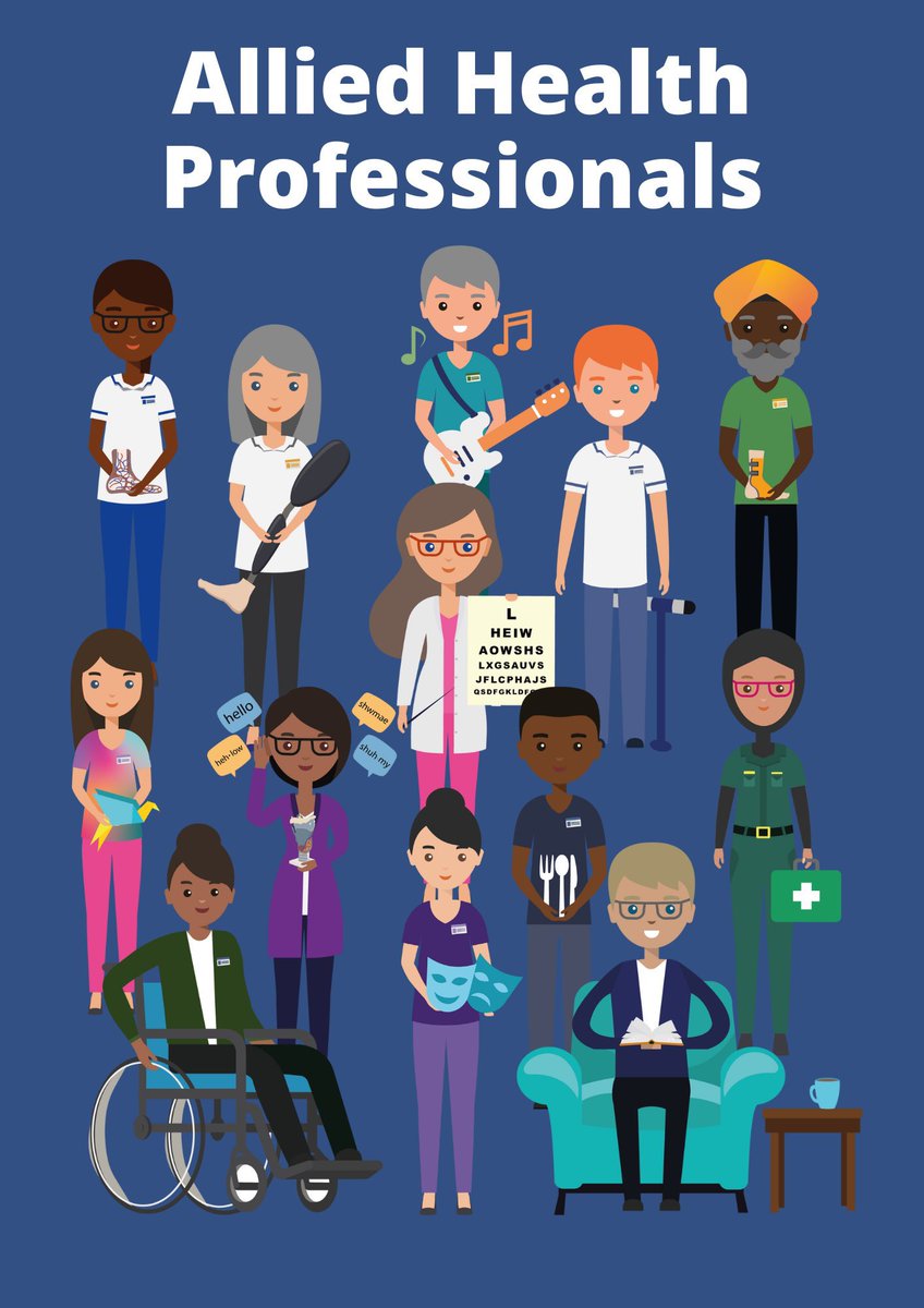 There are 13 wonderful professions that come under the #AHP banner in Wales 🏴󠁧󠁢󠁷󠁬󠁳󠁿. Each one has a specialist set of skills to support delivery of the best possible outcomes for our patients, their families, and the MDT 💙💙 #AHPsDay @CwmTafMorgannwg