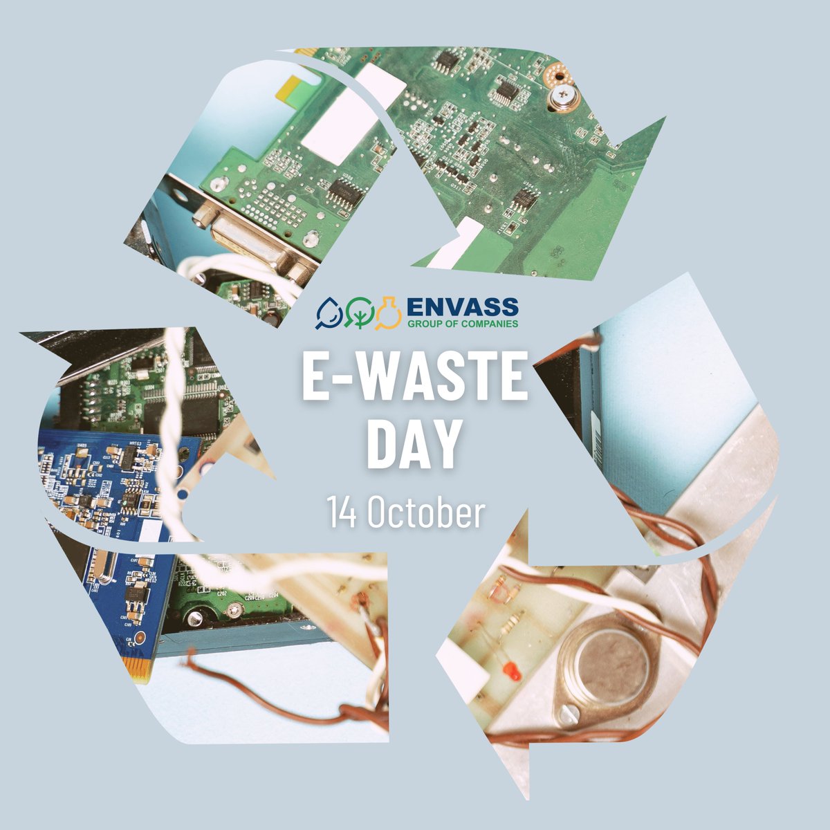 ENVASS's tweet photo. International E-Waste Day on 14th October serves as a platform for raising awareness about the e-waste issue
You can recycle anything with a plug, battery or cable!
#ewasteday #ewaste #recycling #zerowaste #greenmatters #learngreen #livegreen #recycle https://t.co/8ZzDNY0qac