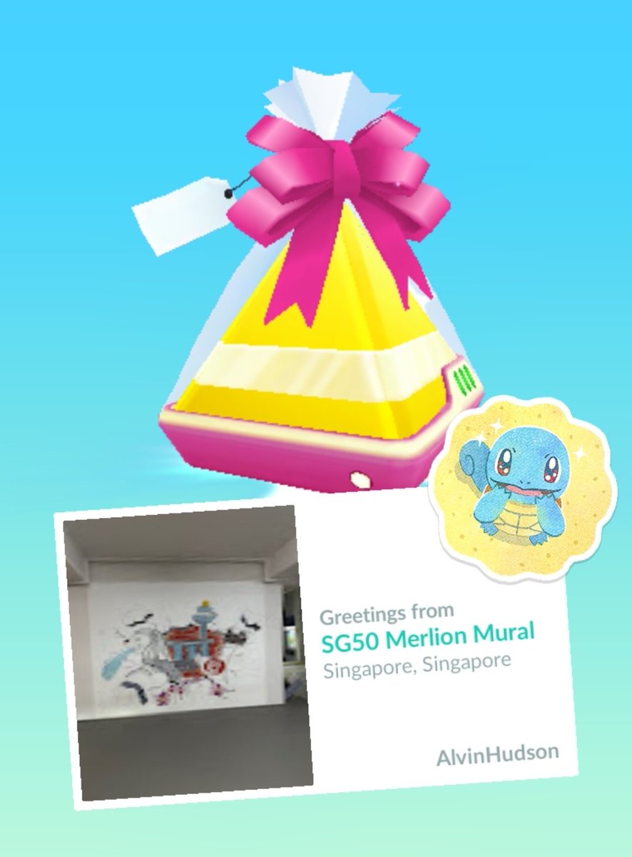 SG50 Merlion Mural 🦁🛫🌺🖍 Singapore 🇸🇬 #PokemonGO