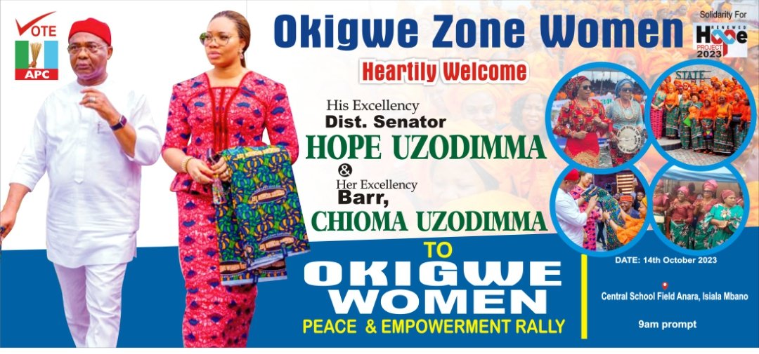 miriam_onuoha1's tweet photo. I welcome my Governor, His Excellency Distinguished Senator @Hope_Uzodimma1 to Okigwe women peace and empowerment rally..
4+4=8 ✔️
#RenewedHope
#Onwa_Imo_4_continuity
#Hope_4_Continuity #RenewedHope2023
#HPMO https://t.co/Twtte2lHBg