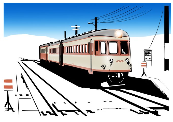 「blue sky train」 illustration images(Latest)