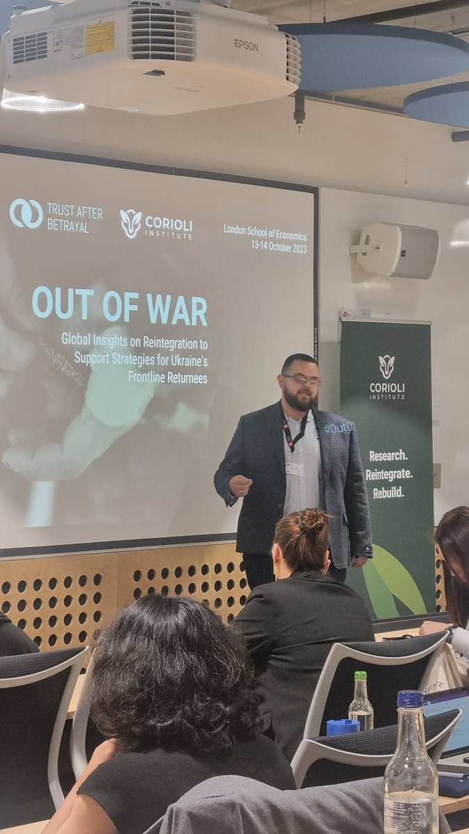 Erin K. McFee, MBA, PhD (@erinmcfee) on Twitter photo Day 2 of the #OutOfWar conference kicks off with reflections on Russian capture, trauma, and transition for fighters in Ukraine by <a href="/cossackgundi/">COSSACKGUNDI</a> . <a href="/trust_betrayal1/">Trust After Betrayal</a> Day 2 of the #OutOfWar conference kicks off with reflections on Russian capture, trauma, and transition for fighters in Ukraine by <a href="/cossackgundi/">COSSACKGUNDI</a> . <a href="/trust_betrayal1/">Trust After Betrayal</a>