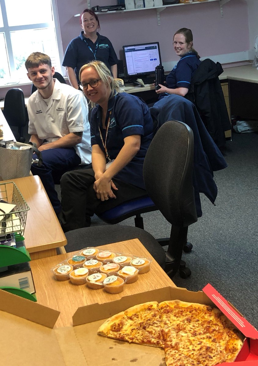 CHFTNHS's tweet photo. It's National AHP Day! 

To mark the occasion, our Allied Health Professionals were invited for pizza and cupcakes. 🍕 🧁 

At CHFT we have almost 900 AHPs, from phenomenal Physiotherapists to outstanding Occupational Therapists and we want to say a huge thank you to them all. https://t.co/aZzsHNs5oC
