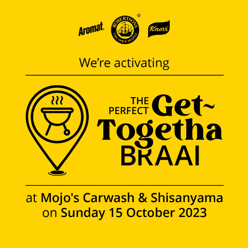 AromatSA's tweet photo. Congrats to Mxolisi Gumede and your squad!
You can join the vibe, nominate your favourite Tshisa Nyama, and stand a chance to win a Perfect Get-Togetha Braai + @HeyNeighbourFest tickets. Enter here: https://t.co/KNqLaEIgu2

​#UnbelievableFlavour 
#PerfectGetTogetha 
#HeyNeighbour