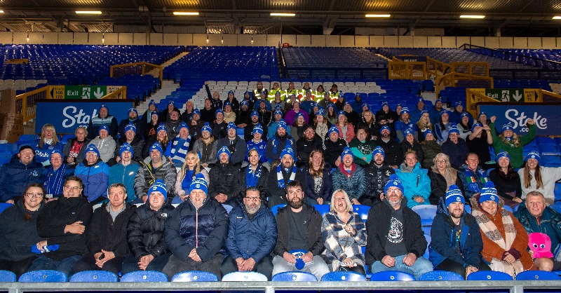 EITC's tweet photo. 💙 How our 2023 Goodison Park Sleepout adventure unfolded last night. ⬇️

p.s bobble hats look boss. 👌