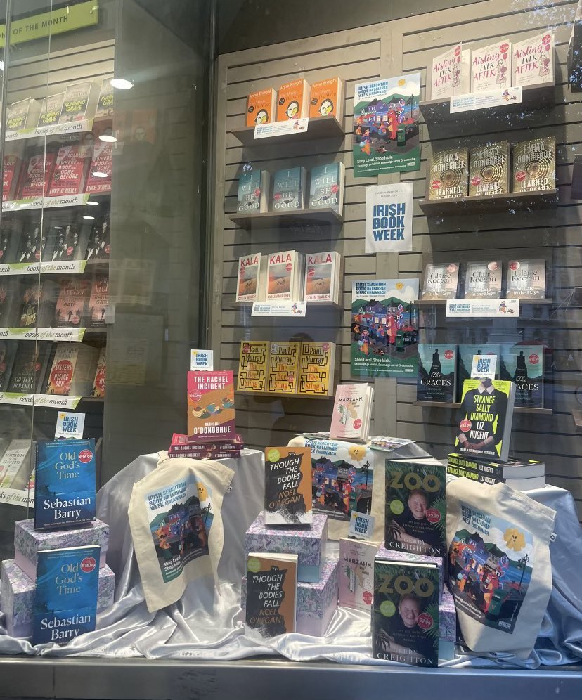 booksellingirel's tweet photo. Some AMAZING windows already coming in! @ravenbooks Blackrock &amp; @easons O’Connell St! #IrishBookWeek https://t.co/0lhv2DlmtU