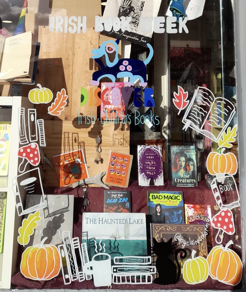 booksellingirel's tweet photo. Some AMAZING windows already coming in! @ravenbooks Blackrock &amp; @easons O’Connell St! #IrishBookWeek https://t.co/0lhv2DlmtU
