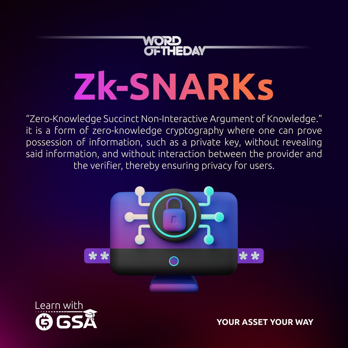 Next Bull run ZKP based technology project will be interesting.
#zkSyncEra #ZKPs  #gsacoin #gsarmy #learnwithgsa