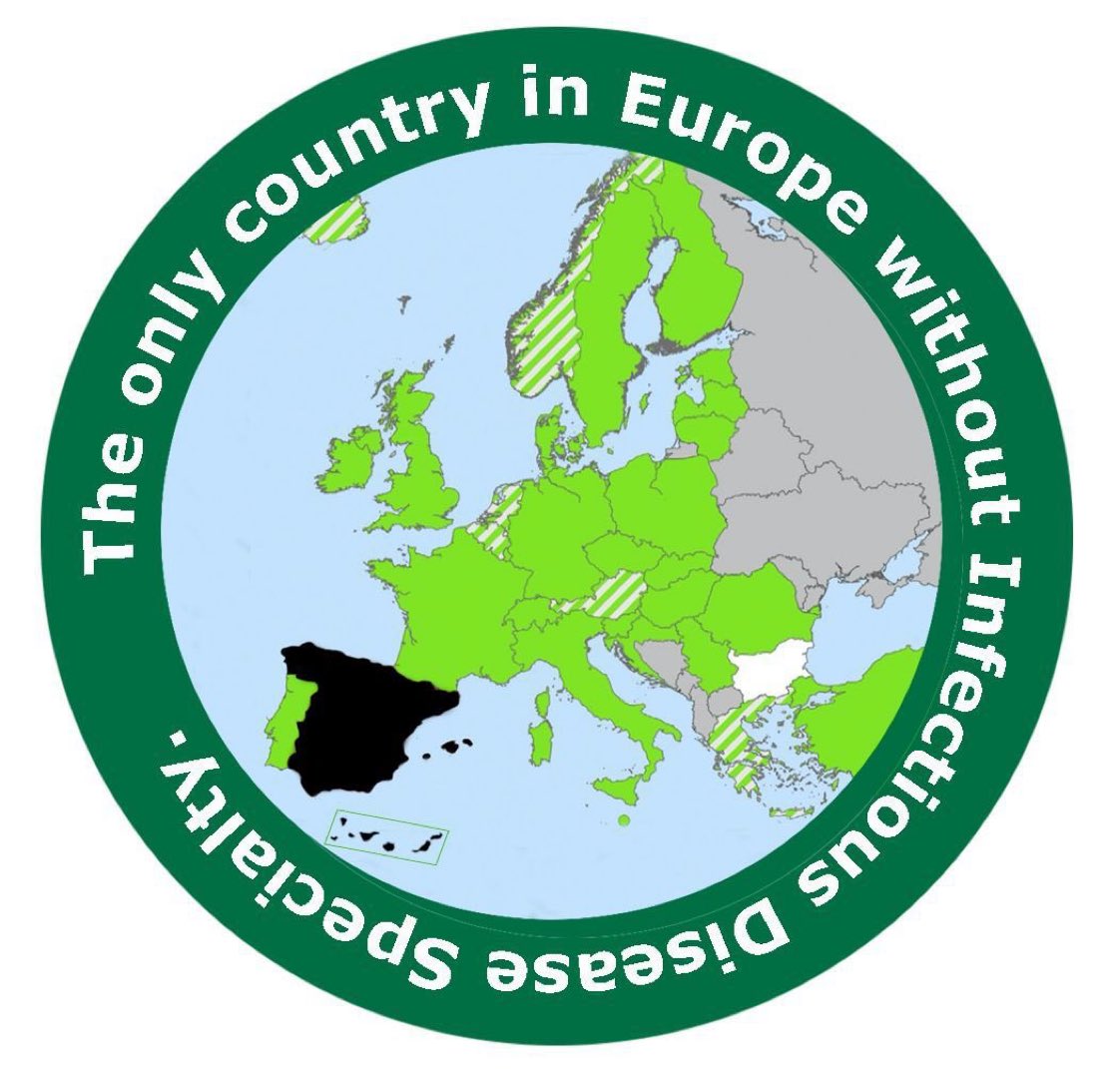 España es un país con muchos y buenos profesionales dedicados, de forma exclusiva, a  las Enfermedades  Infecciosas en diferentes ámbitos, asistencia, docencia e investigación pero somos el único país de la UE sin ESPECIALIDAD  de EI
#SpainhasnoIDspeciality <a href="/SEIMC_/">SEIMC</a> <a href="/ESCMID/">ESCMID</a> <a href="/IDSA/">IDSA</a>
