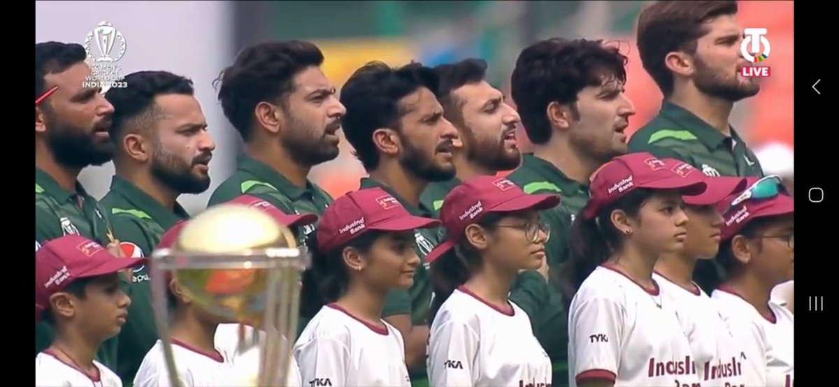 umehaniii1's tweet photo. Pakistan National Anthem at Narendra Modi Cricket Stadium 🏟. Goosebumps ♥️✅️ #PAKvIND https://t.co/wwT6yLeUIL