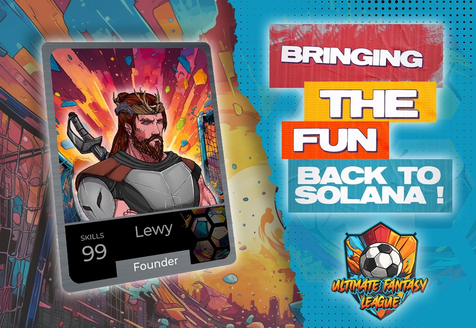 LewyNFT's tweet image. Excited to announce that me and @CryExc will be leading the @ufl_sol project! 

Let’s bring the fun back to Solana and build a solid community!

Who has what it takes to win the UFL Title?