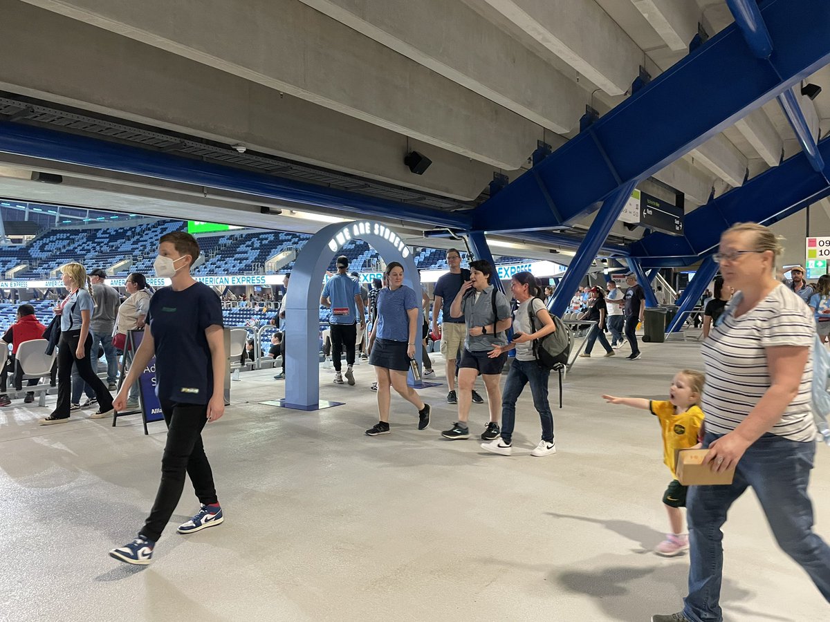 RKCSyd's tweet photo. Sydney FC vs Western Sydney Wanderers with 
@Alex60447786 and @notanotherwn ! 

Soooooo many school age kids here to watch and so many Matildas jerseys. 🥲 

#SchrodingersWarriorNun #SaveOURWarriorNun #WarriorNun https://t.co/8P292AWUmY