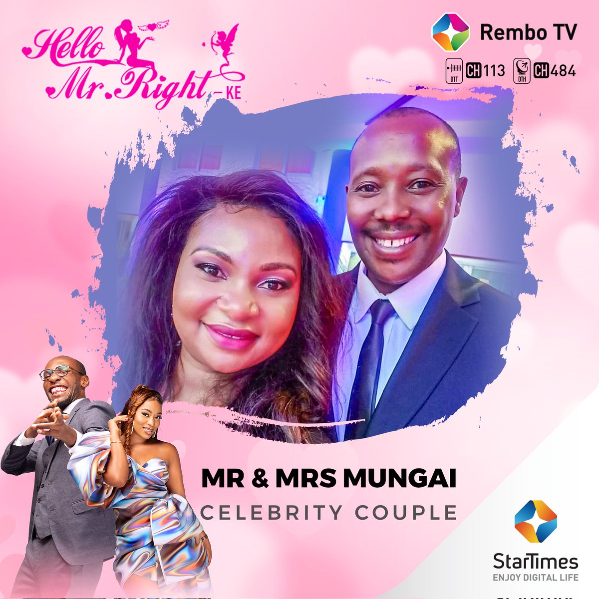 _SirMbandi_'s tweet photo. Wagwan Wadau, Are you all ready for MR and MRS MUNGAI? They will be our Celebrity Couple guests on Tonight's episode of Hello MrRight Show. Make sure you catch the show live on @Strembotv at 8PM #NdaniYaRembo
#GetWithTheTimes https://t.co/65QAGedTcw