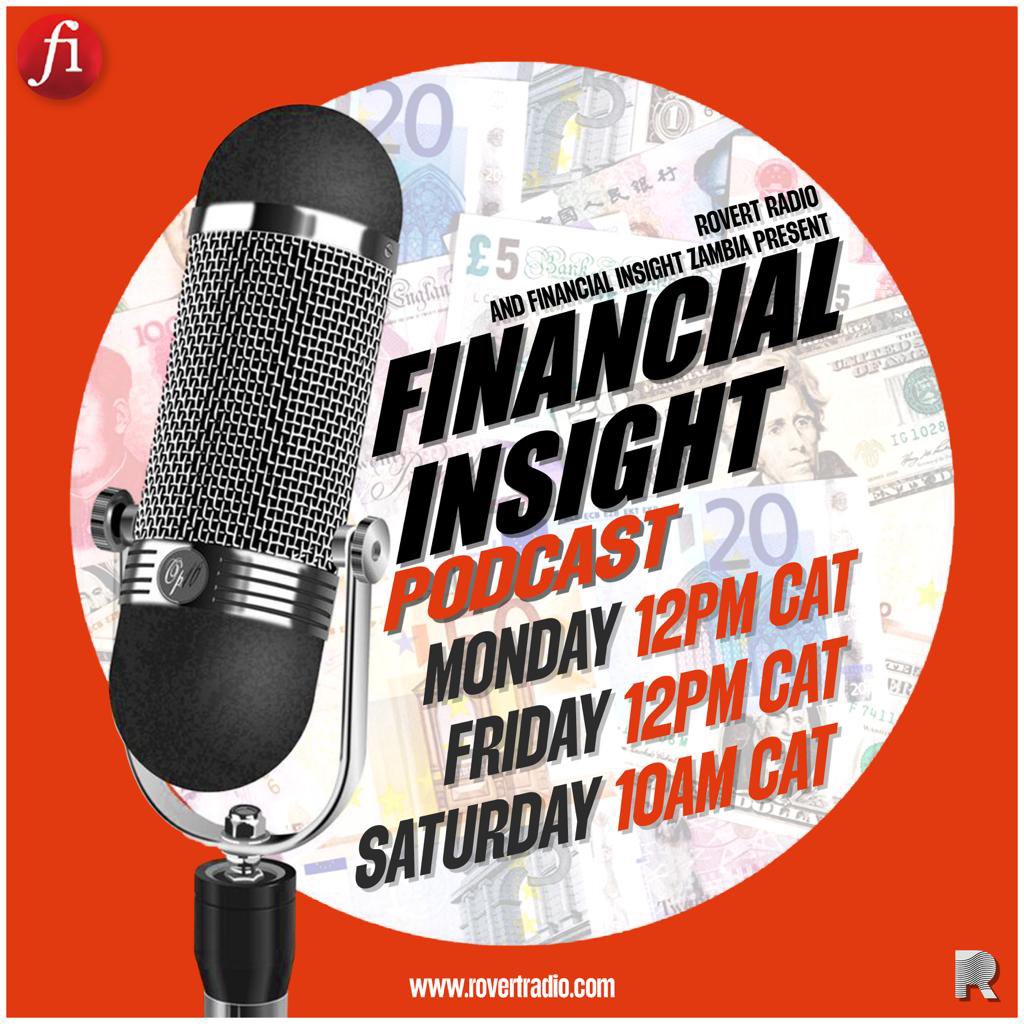 Tune in for the weekend  episode of the #FinancialInsight podcast hosted by @FinInsightZam at 12PM CAT on rovertradio.com!
#ListenWithYourHeart✨