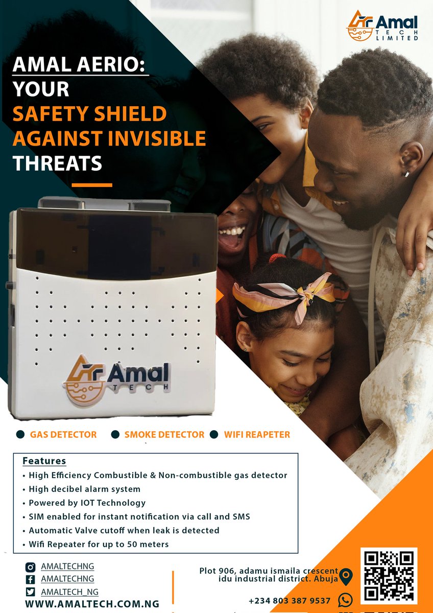 AmalTech_NG's tweet image. My heart goes out to the survivors and casualties of the recent gas explosion. We must be proactive when it comes to safety. Our Amal Aerio Gas Leak and Smoke Detector could be a lifesaver. Don&apos;t wait for tragedy to strike. Protect your loved ones today. #SafetyFirst #GasDetector