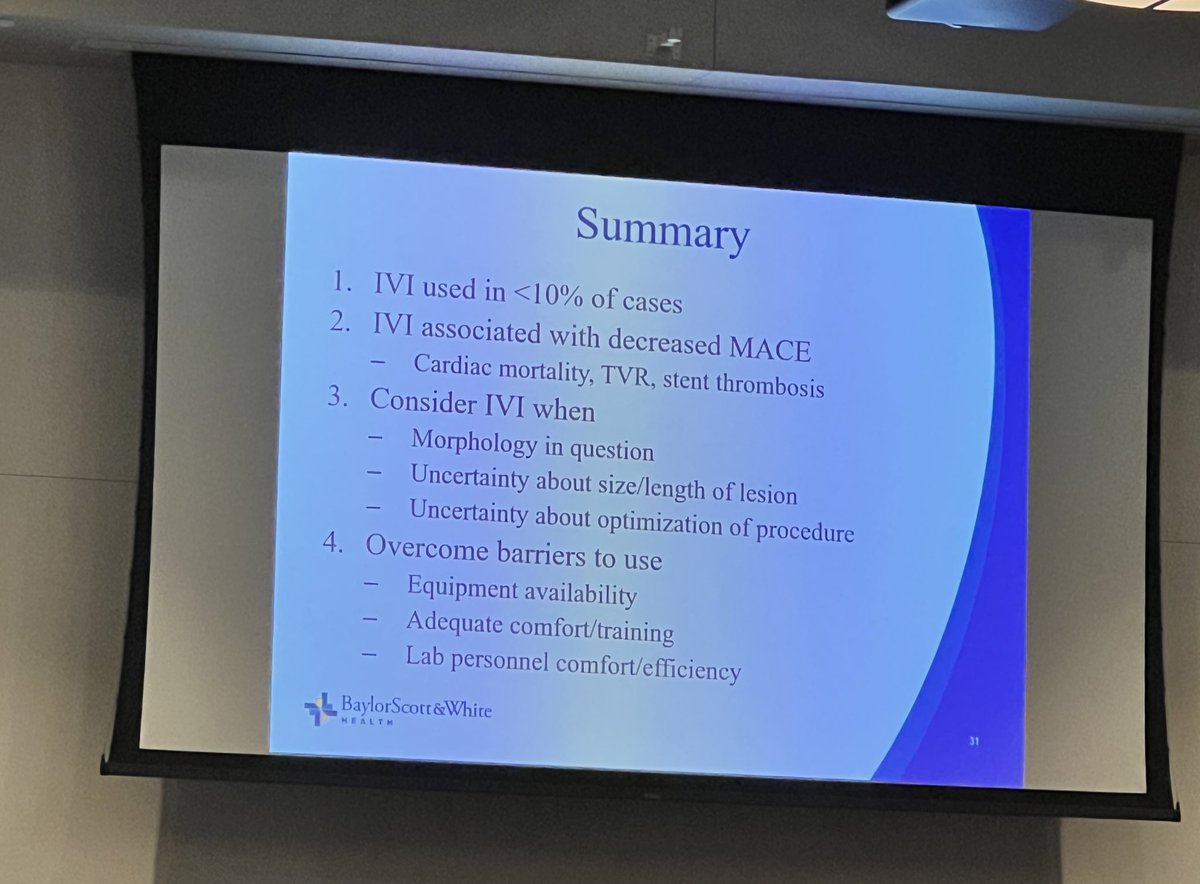 #TCACC2023 Dr. Timothy Mixon offers an overview of intravascular imaging, presenting recent research on IVUS and highlighting when to consider IVI. @txchapteracc @ACCinTouch @NadeenFaza @KTamirisaMD @SolomonBadejoko @stemiusa