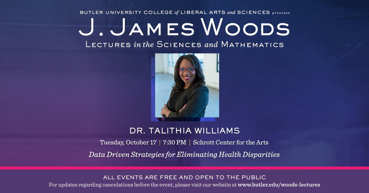 If you're in the Indianapolis area, please consider attending this public free lecture by Dr. Talithia Williams!