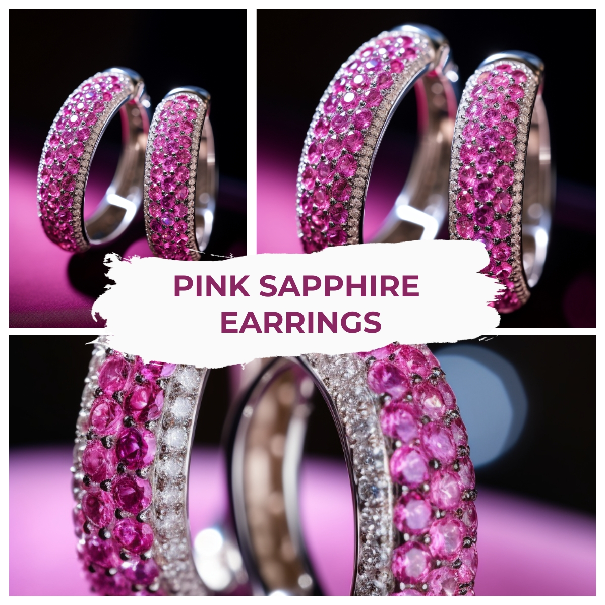 CocoLeeDiamond's tweet photo. Thrilled to unveil the quintessence of elegance 
Cirque Slim Pave Huggies earrings✨. An exquisite fusion of 18K white gold or platinum, peppered with 💯 adorning Pink sapphires &amp; diamonds. A treat for every fashion connoisseur.🔗 @CocoLeeDiamond https://t.co/wIGvCVBy7z